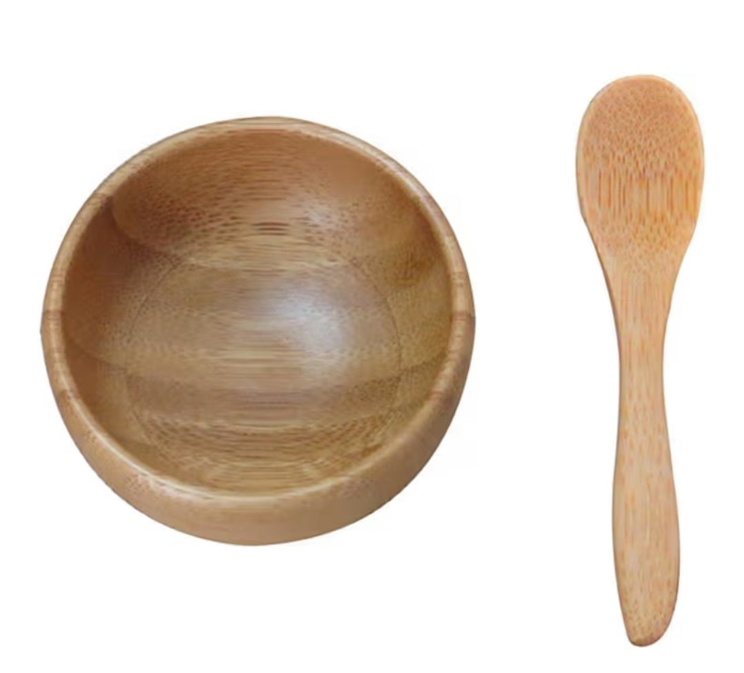 BAMBOO MASK BOWL & SPOON